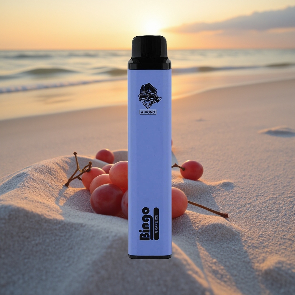 Aivono Aim Bingo 4000 Puffs Vienreizējās lietošanas vape Vīnogu Ledus (21×123mm, 1000mAh, 10mL)