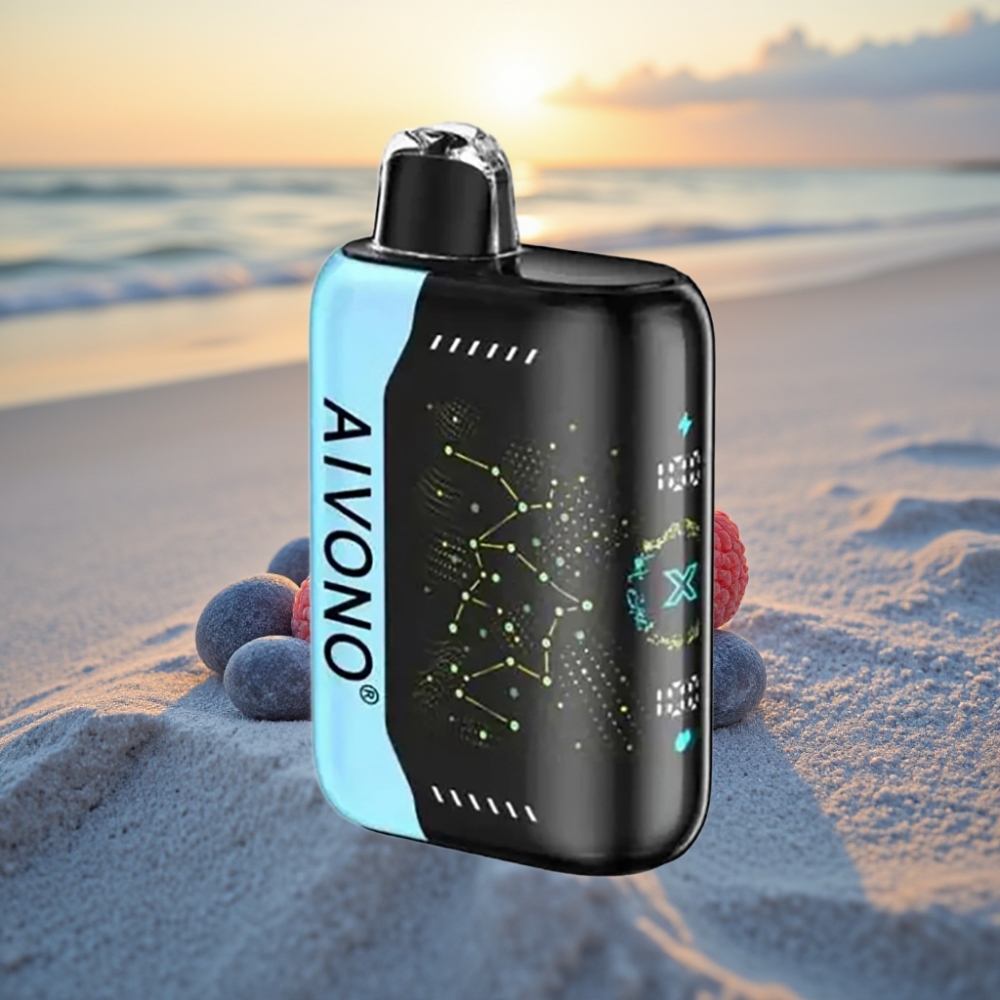 Aivono AIM BOOM 25000 Puffs Vienreizējās lietošanas vape Zilā Aveņu Ledus 0%-5%, 28ml, 650mAh