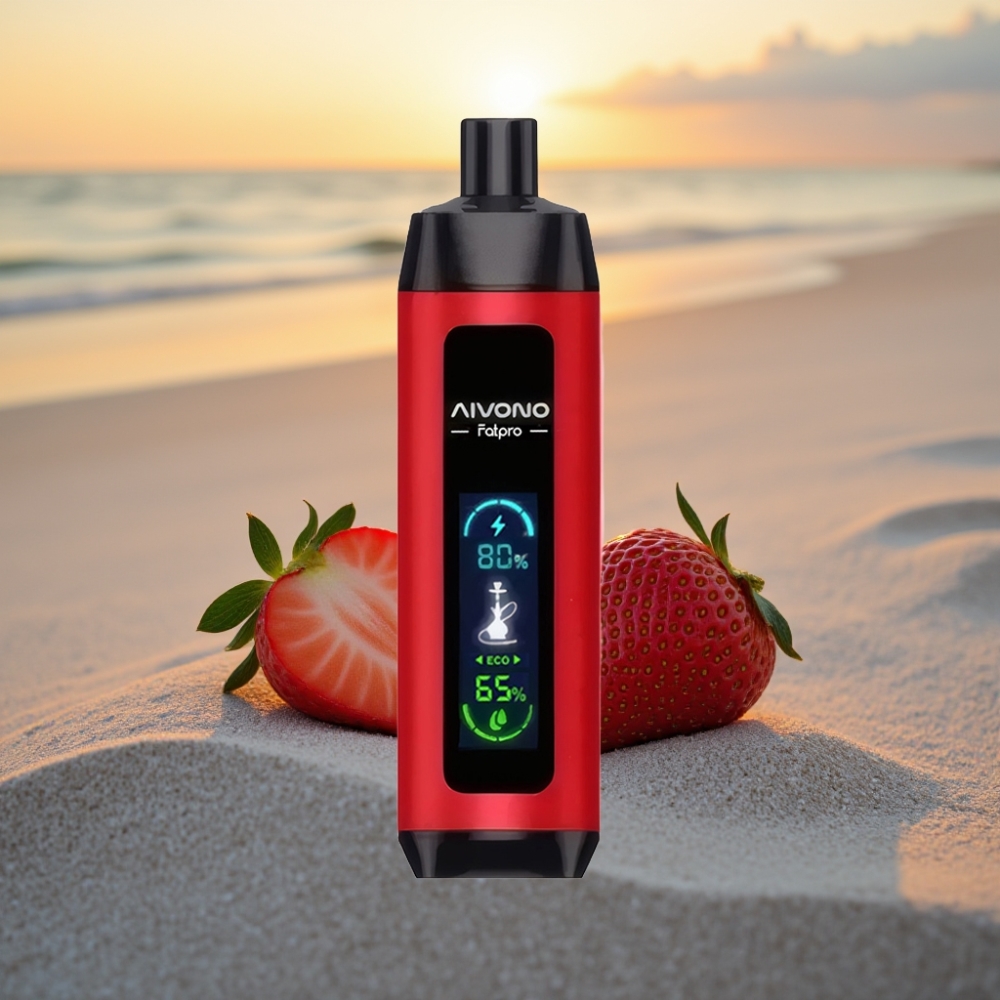 Aivono AIM FATPRO 22000 Pūšu Vienreizējās lietošanas vape Zemeņu Punčs: 0%-5% Nikotīns, 28ml, 600mAh
