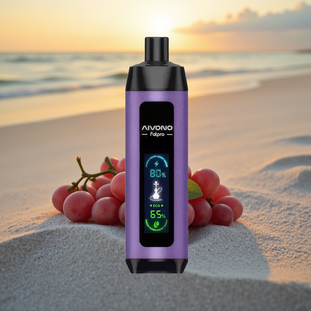 Aivono AIM FATPRO 22000 Puffs Vienreizējās lietošanas vape Vīnogu Mētra, 0%-5% Nikotīns, 28ml, 600mAh