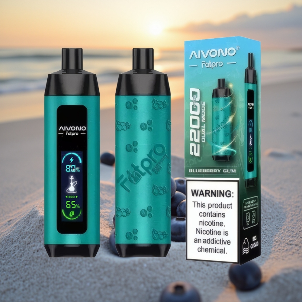 Aivono AIM FATPRO 22000 Puffs Vienreizējās lietošanas vape Zilā Melle (0%,2%,3%,5% Nikotīns, 28ml E-liquid, 600mAh)