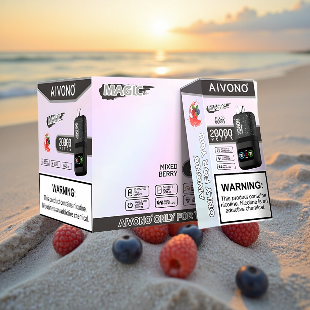Aivono AIM MAGIC 20000 Pūfu Vienreizējās lietošanas vape Jauktās Ogās, 26ml, 5% Nikotīna, Type-C