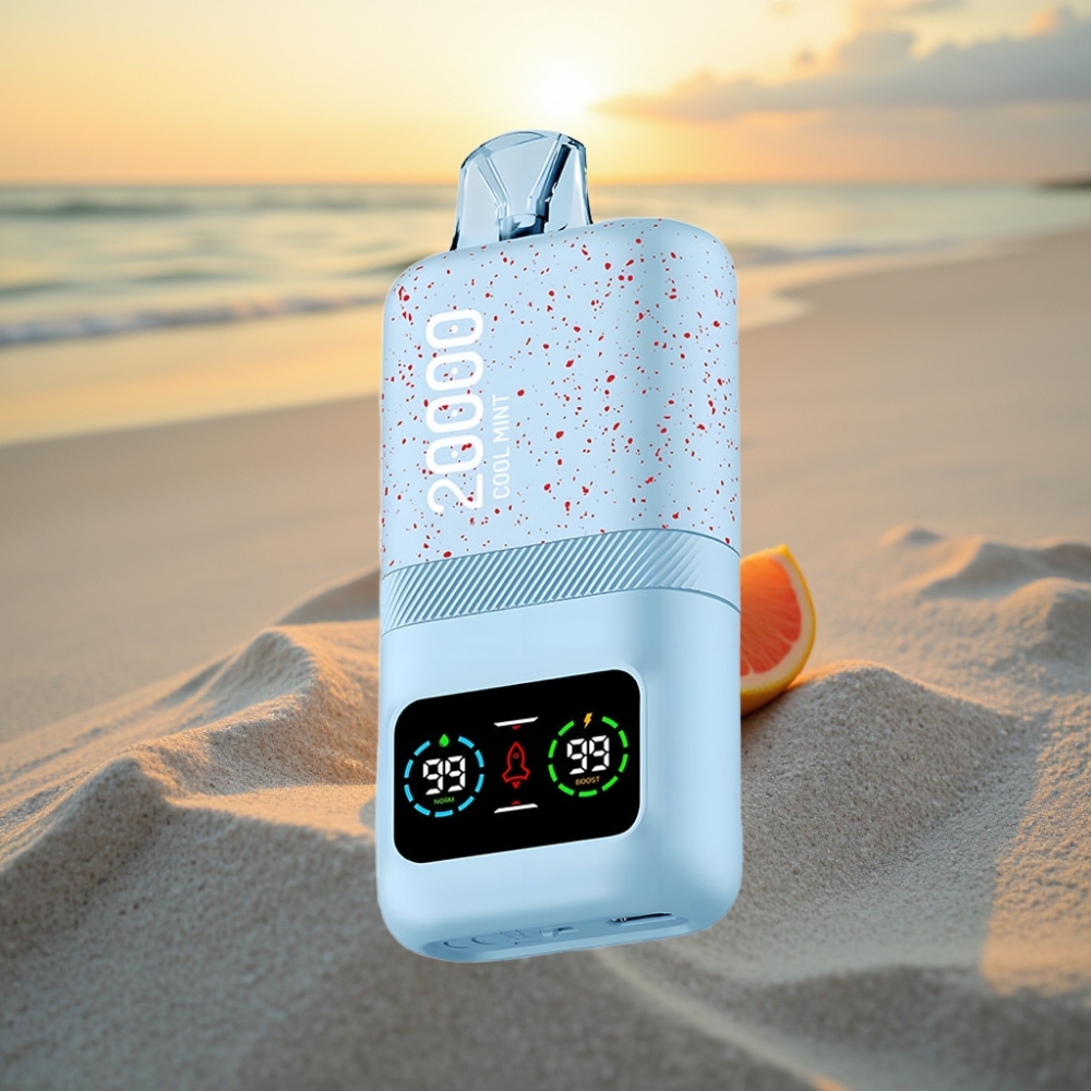 Aivono AIM MAGIC 20000 Pūšu Vienreizējās lietošanas vape Vēsā piparmētra ar 26ml e-šķidruma, Type-C, LCD