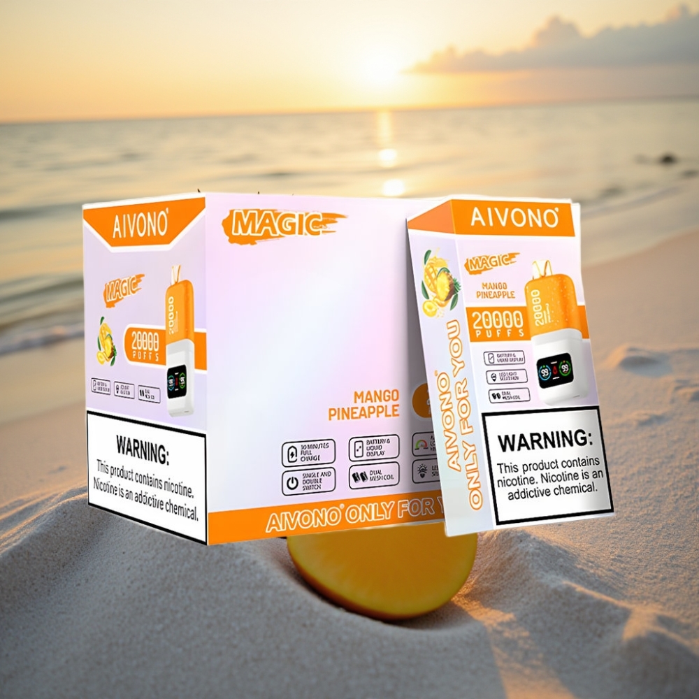 Aivono AIM MAGIC 20000 Puffs Vienreizējās lietošanas vape Mango Ananāss: 20 000 Iekšpūšu, 26ml E-šķidrums, 600mAh Baterija
