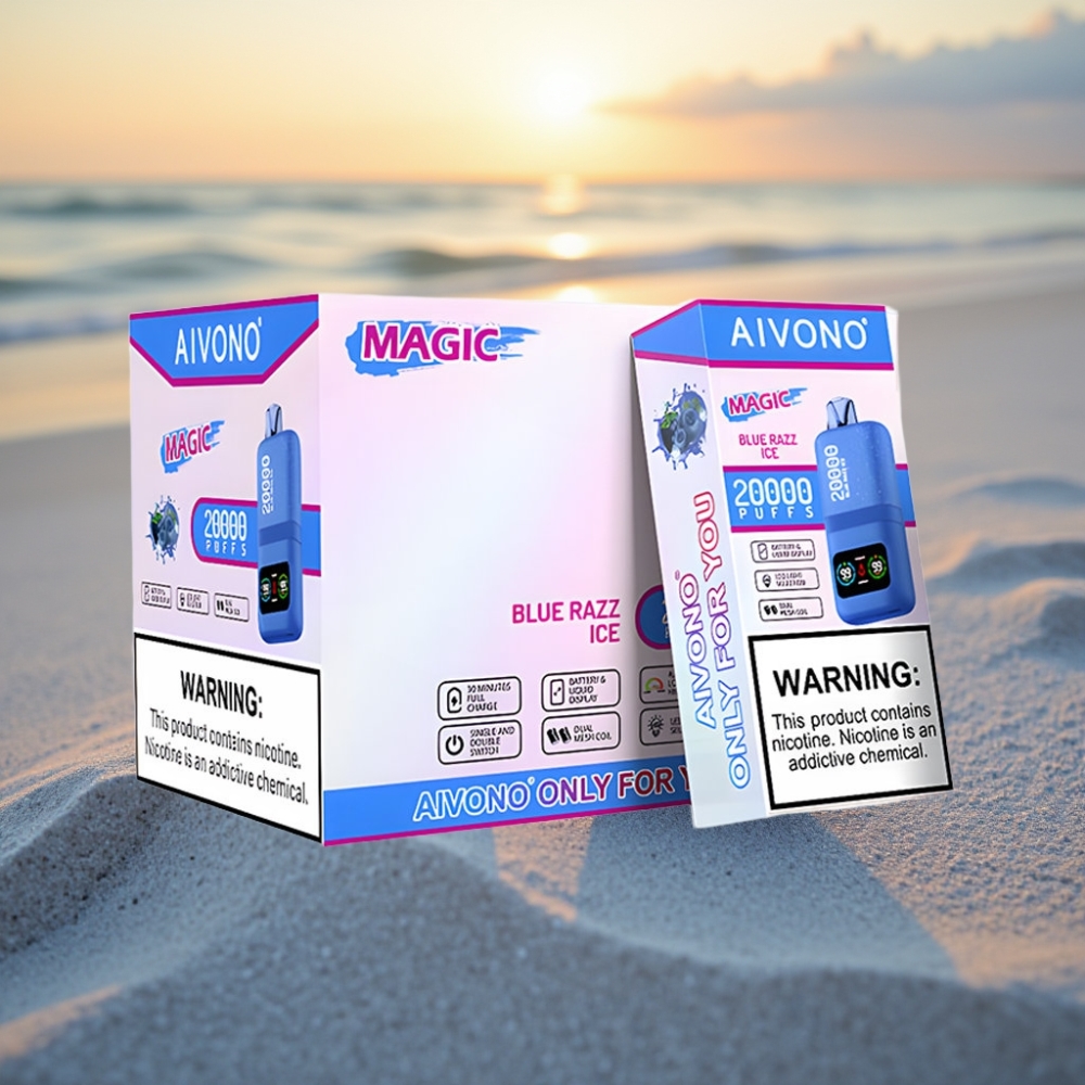Aivono AIM MAGIC 20000 Puffs Vienreizējās lietošanas vape Zilā aveņu ledus 0%-5% Nikotīns 26ml 600mAh