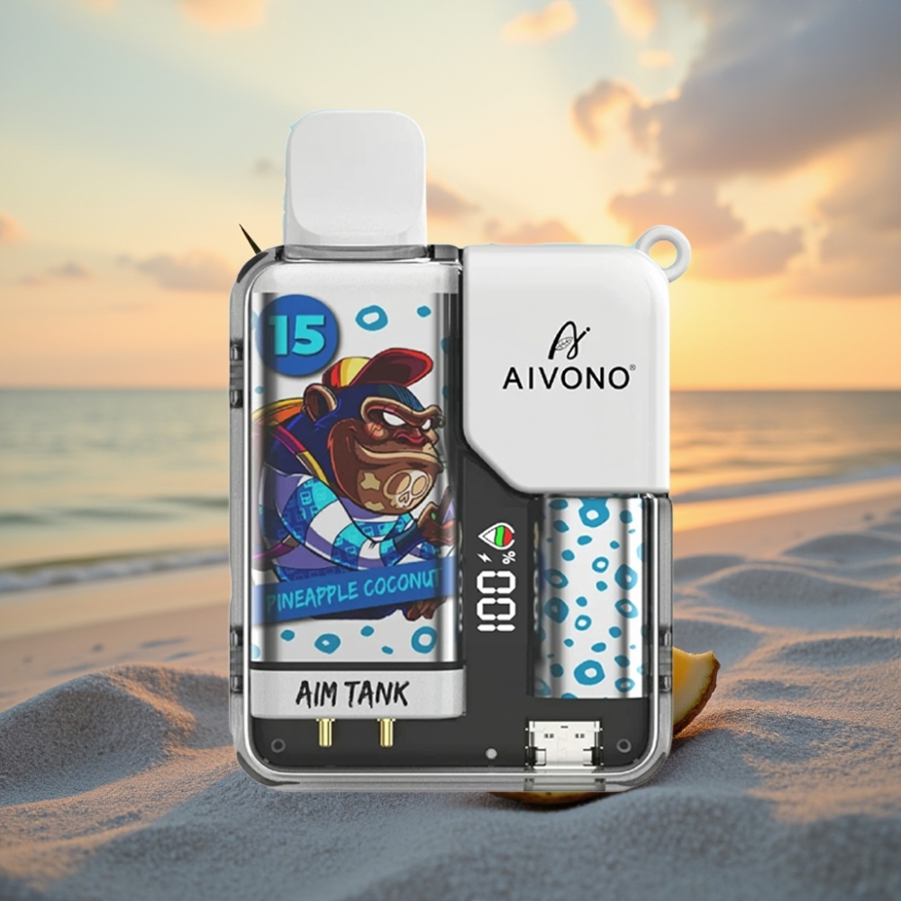 Aivono AIM-TANK 9500 Pūšas LCD Ananāsu Kokosrieksts 18ml 650mAh 1.2ohm