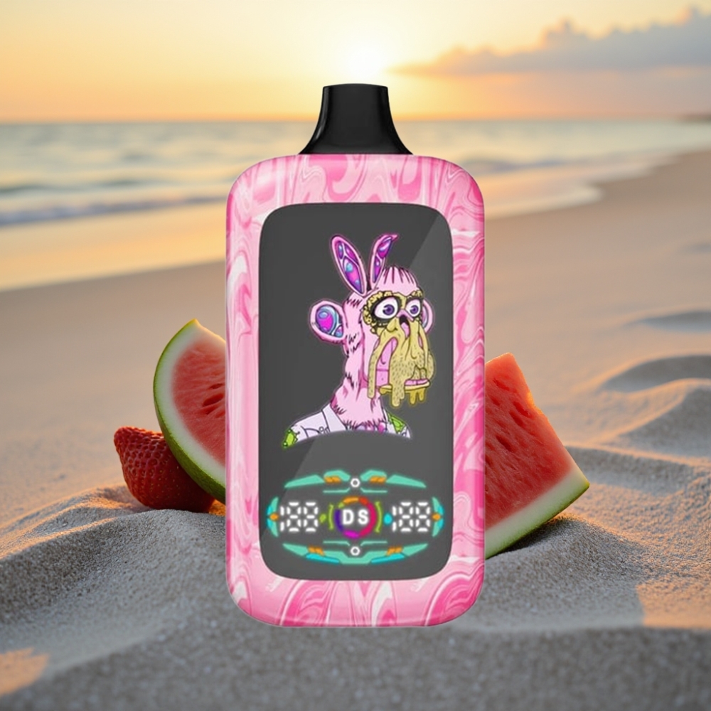 Fumot Digital Monkey 40000 Puff Dūmu ierīce ar Zemeņu Arbūza garšu, Dual Engine, Dual Mesh Coil, 850 MAH, Type-C