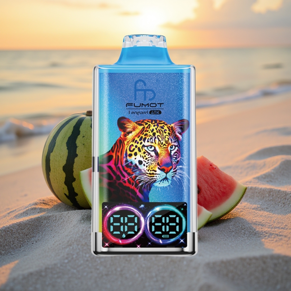 Fumot Leopard 40K Puffs Vienreizējās lietošanas vape Arbūze Sķēpsuģes 0%/2%/3%/5% Nikotīns, 700mAh, Dual Mesh, Type-C