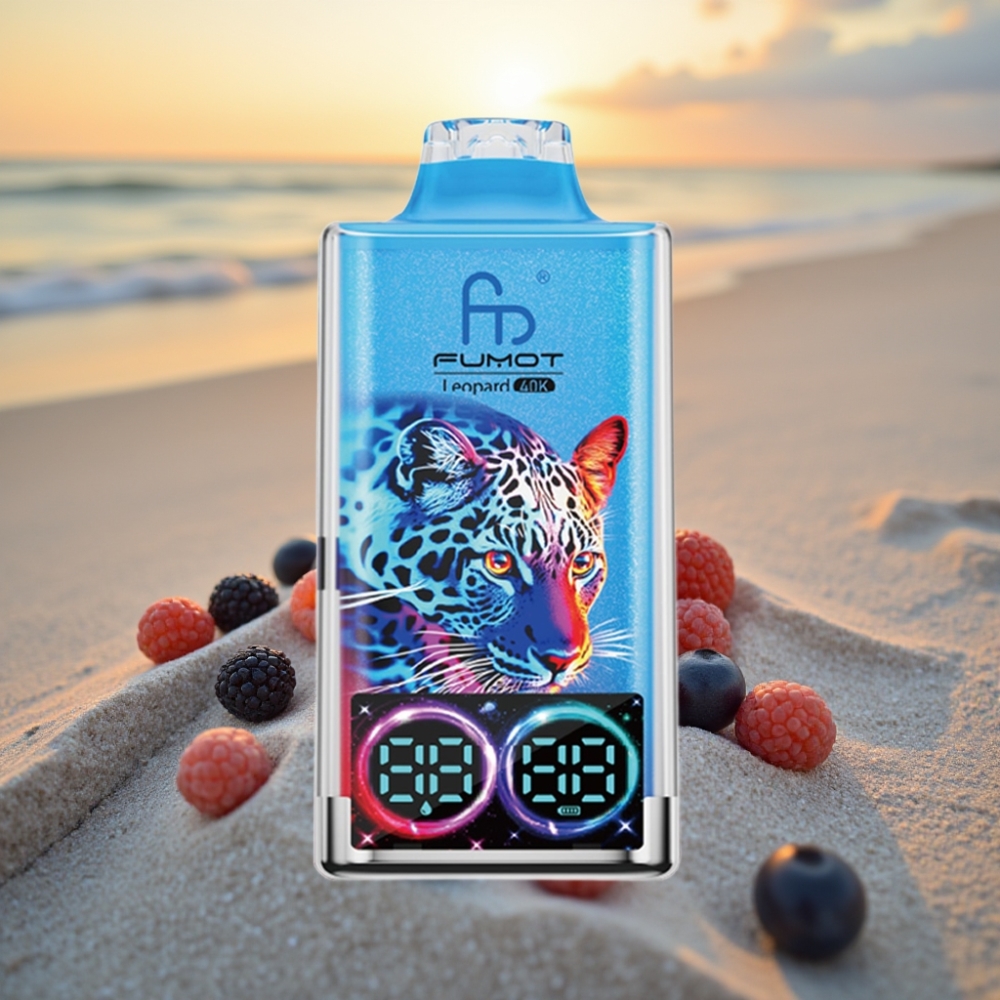 Fumot Leopard 40K Puffs Vienreizējās lietošanas vape Jauktās Ogles 0%-5% Nikotīns, 700mAh, Dual Mesh, Type-C, Digitālā Displeja
