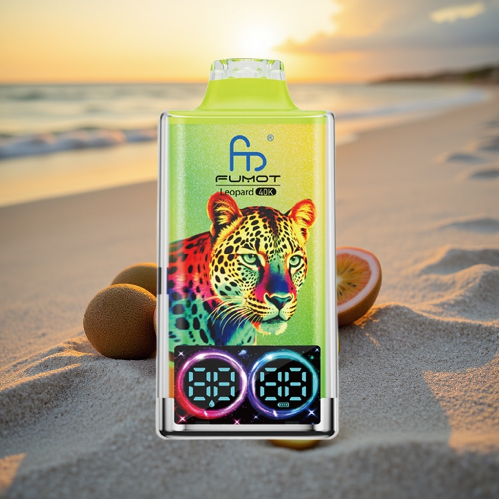 Fumot Leopard 40K Puffs Vienreizējās lietošanas vape Kiwi Marakuja Gvava 0%-5% Nikotīns 700mAh Dual Mesh Type-C