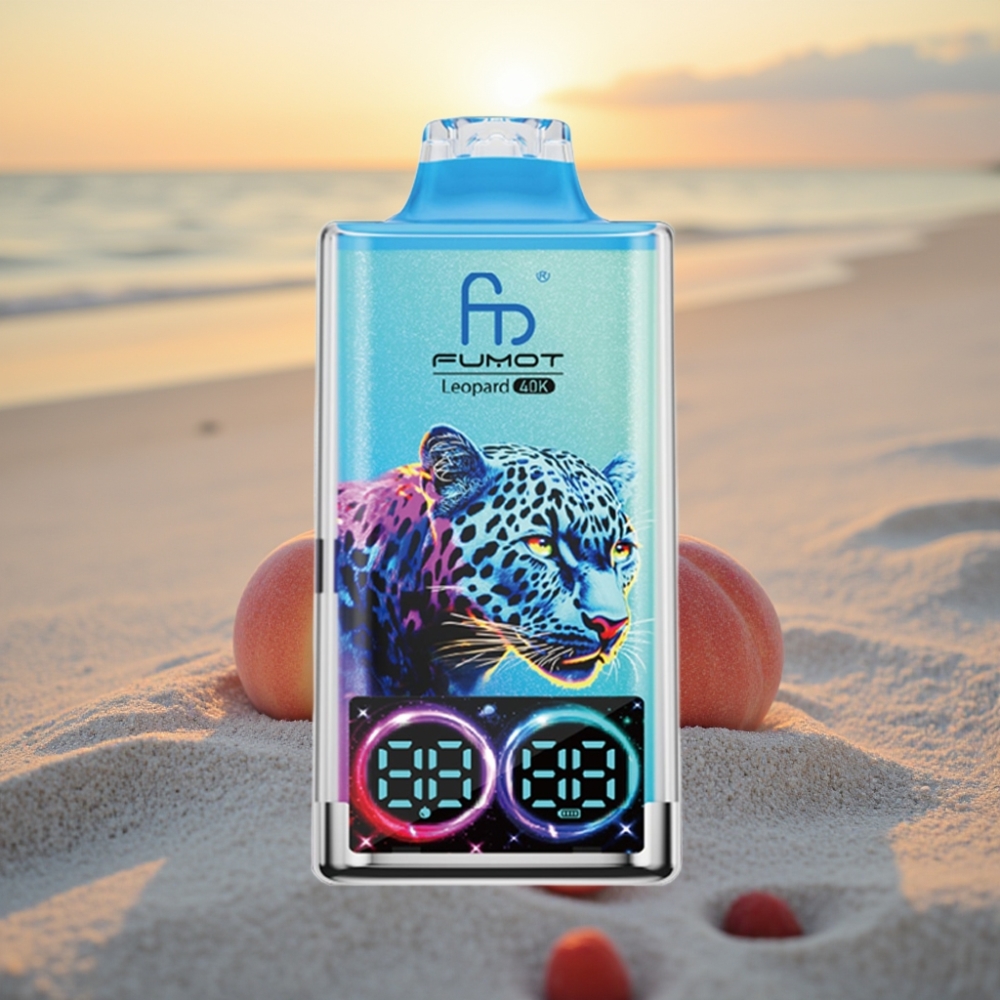 Fumot Leopard 40K Puffs Vienreizējās lietošanas vape Persiku Ogļu, Dual Mesh, 700mAh, Type-C