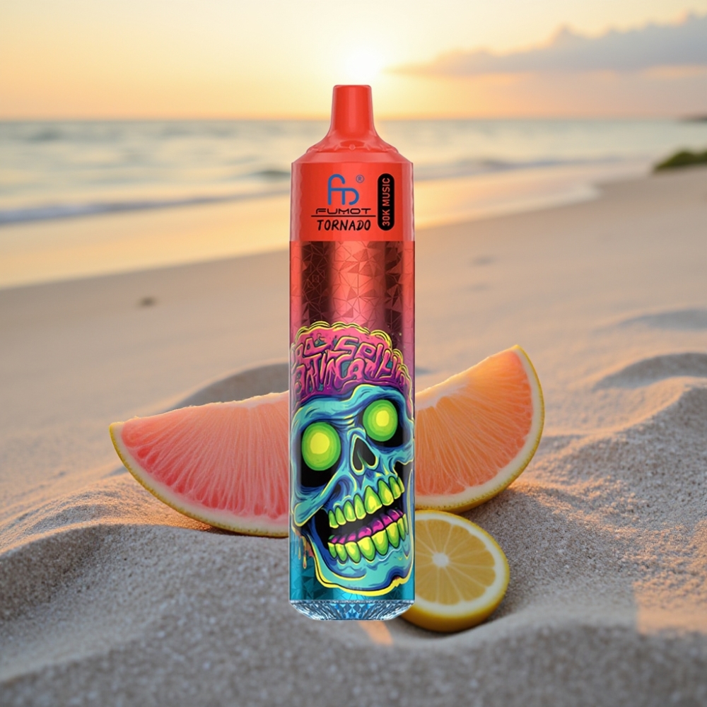 Fumot RandM Tornado 30000 Puffs 30mL 2%/5% 1.0 Ohm 600mAh LED Rozā Citronāde