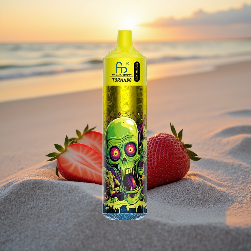 Fumot RandM Tornado 30000 Puffs 30mL 2%/5% LED 1.0 Ohm Zemeņu Ledus