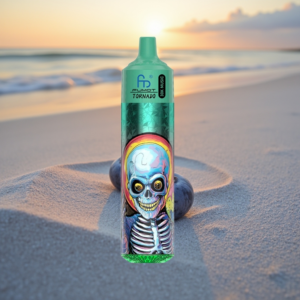Fumot RandM Tornado 30000 Puffs 30mL 5% 1.0Ω LED Zileneņu Ledus