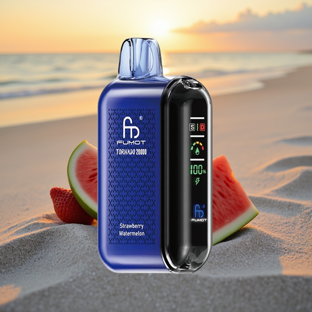 Fumot Tornado 20000 Puffs Izkliedējamais Veips Zemene Arbūzs Dual Mesh 20ml 850mAh