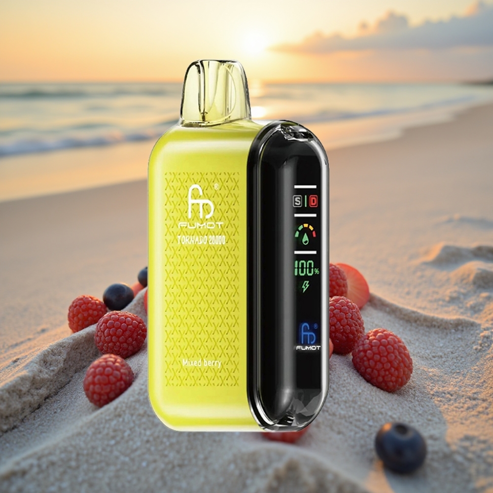 Fumot Tornado 20000 Puffs Vienreizējās lietošanas vape Jauktās Ogles, Dual Mesh Coil, 20ml, 850mAh