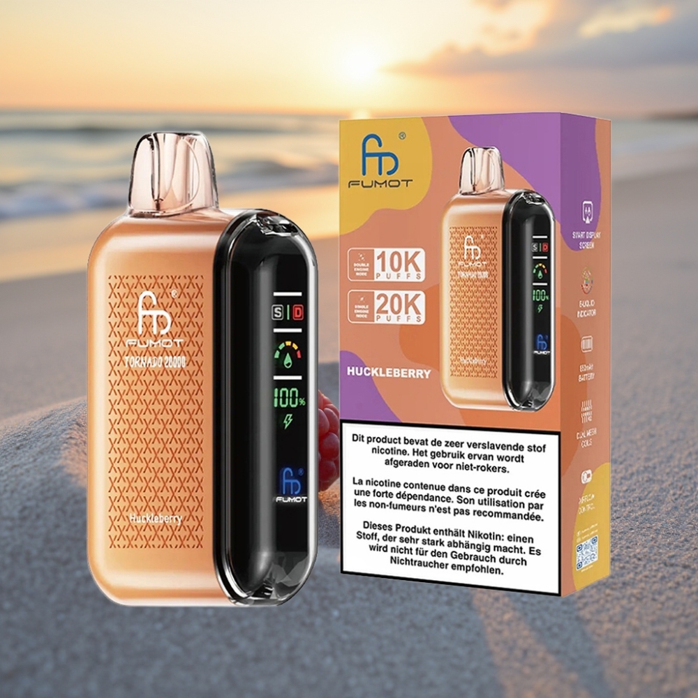 Fumot Tornado 20000 Puffs Vienreizējās lietošanas vape Krūmmelle (Dual Mesh Coil, 20ml, 850mAh)