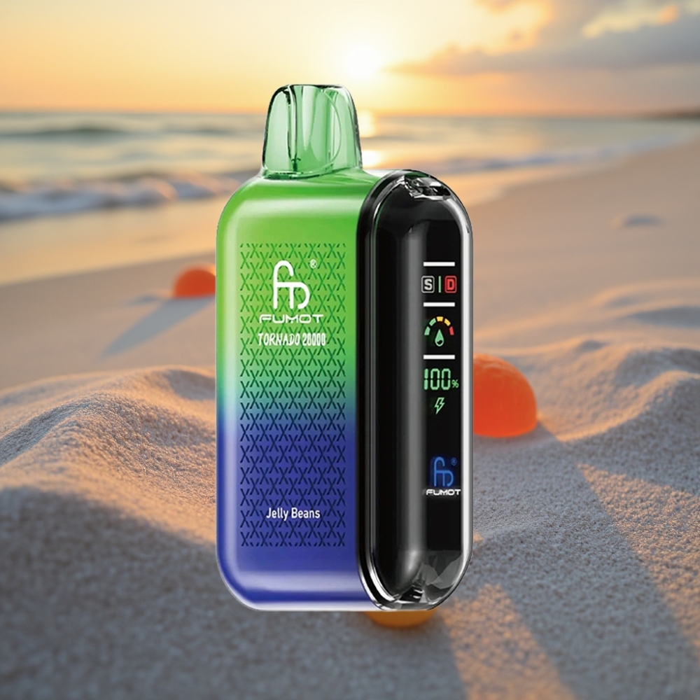Fumot Tornado 20000 Puffs Vienreizējās lietošanas vape Želejas Pupiņas, Dual Mesh Coil, 20ml, 850mAh