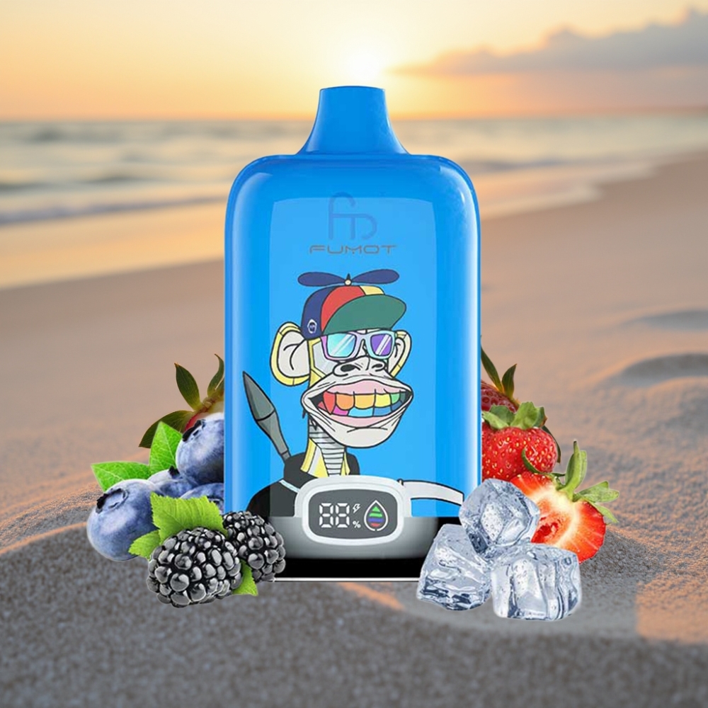 Fumot Tornado Digital Box 12000 Puffs Vienreizējās lietošanas vape Zemeņu Vīnoga
