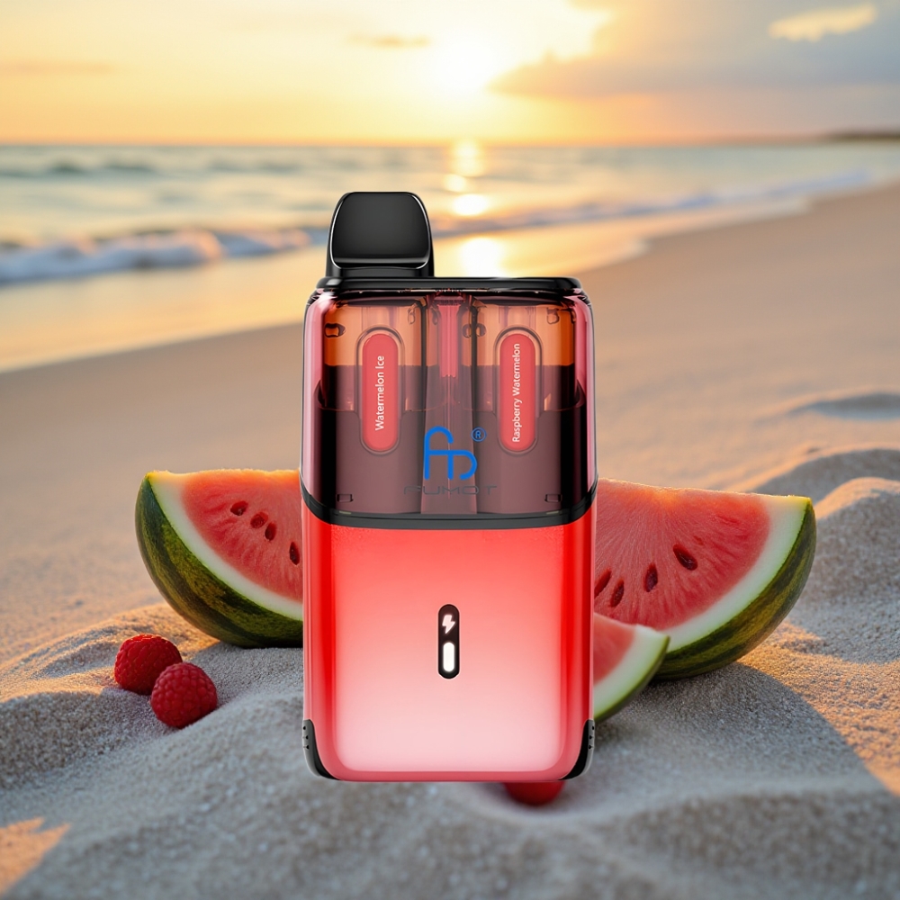 Fumot Ultra T32000 Vienreizējās lietošanas vape Arbūzu Ledus - Aveņu Arbūzs, 32000 piepūšanas, 800mAh, 24ml, Type-C, 20mg, Mesh Coil