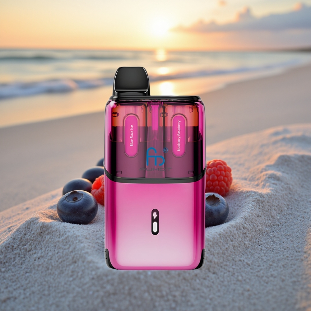 Fumot Ultra T32000 Vienreizējās lietošanas vape Zilā Aveņu Avenīte Ledus - Zilā Aveņu Avenīte, 32000 Iekšpūšu, 800mAh, 24ml, Type-C, 20mg, Mesh Coils
