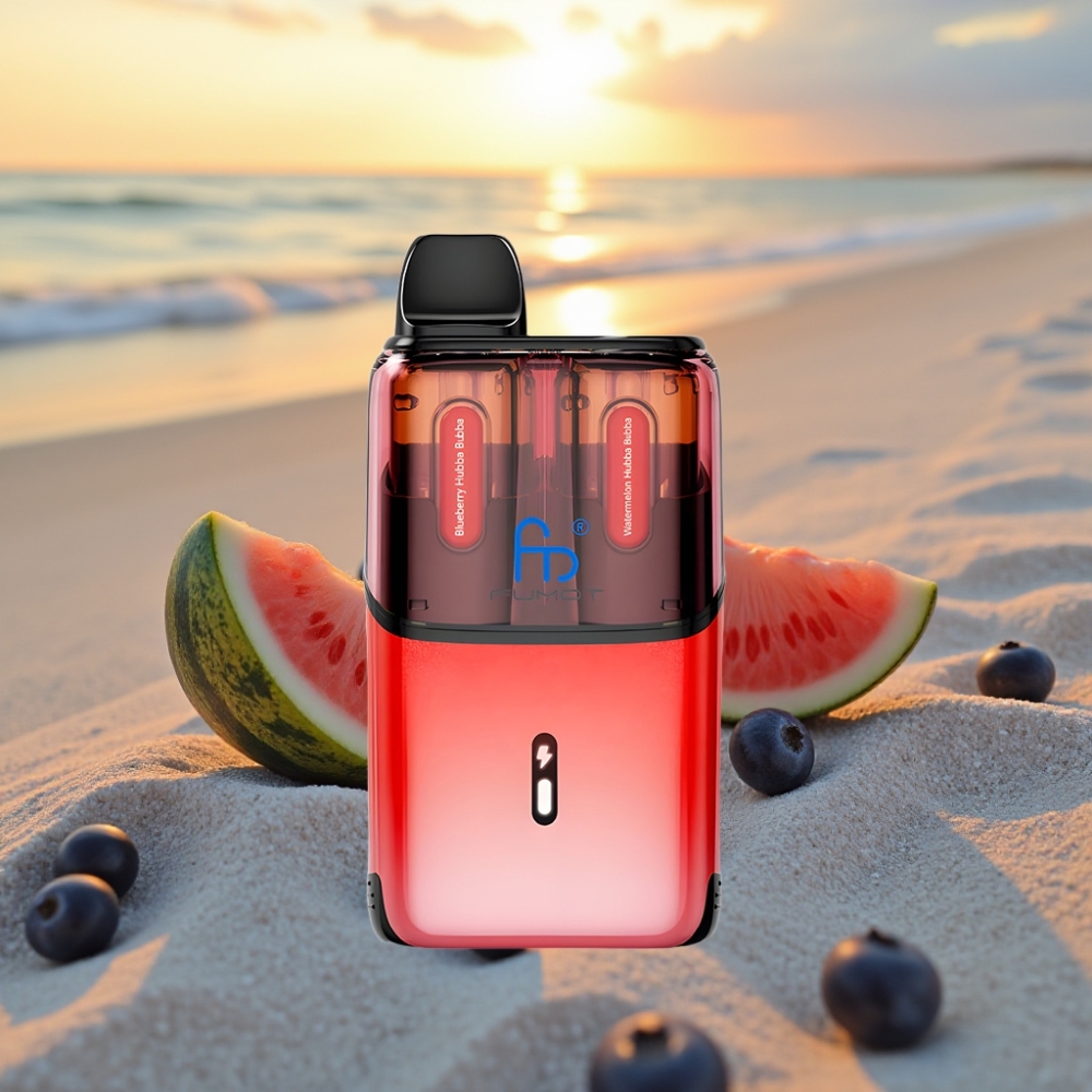 Fumot Ultra T32000 Vienreizējās lietošanas vape Zilā Mellenes Hubba Bubba - Arbūza Hubba Bubba, 32000 Iekšpūšu, 800mAh, 24ml, Type-C, 20mg, Mesh