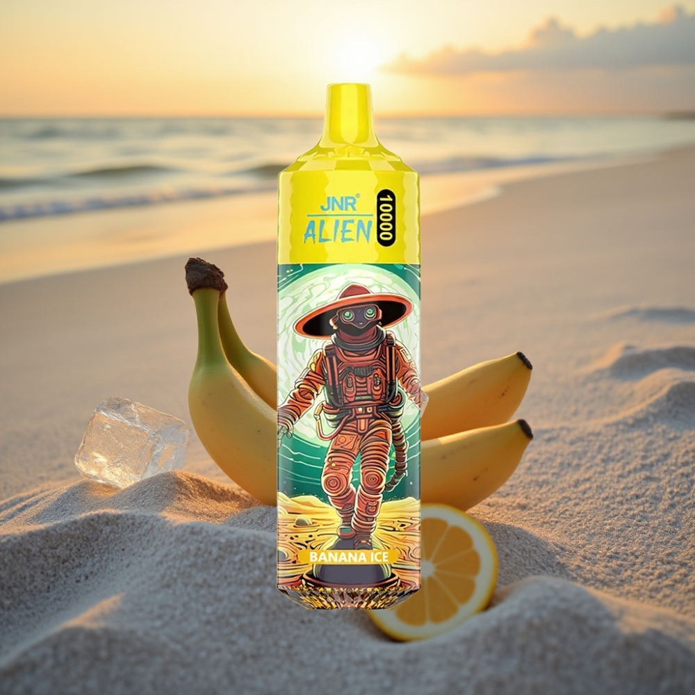 JNR Alien 10000 Puffs Disposable Iekārta Banānu Ledus 850mAh 20ml Type-C RGB
