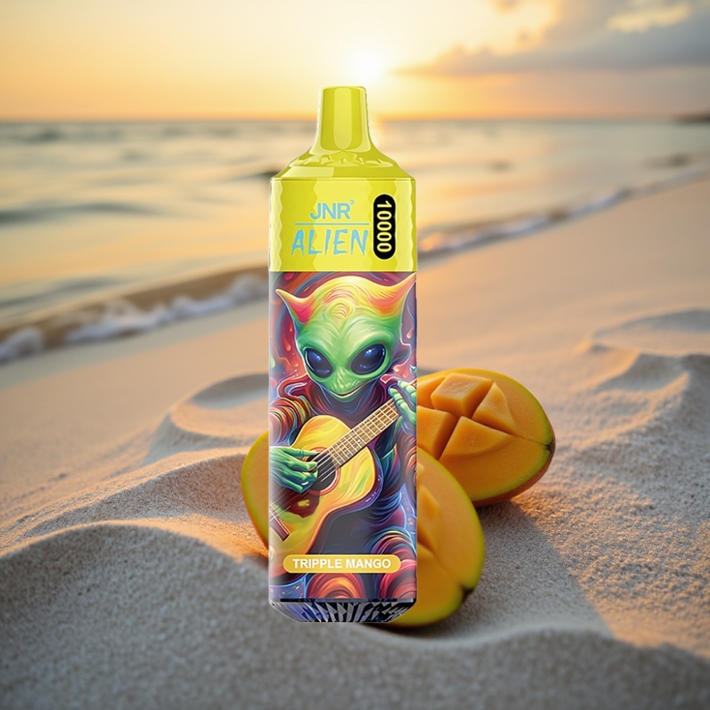 JNR Alien 10000 Puffs Vienreizējās lietošanas vape 850mAh 20ml Trīskāršā mango RGB LED