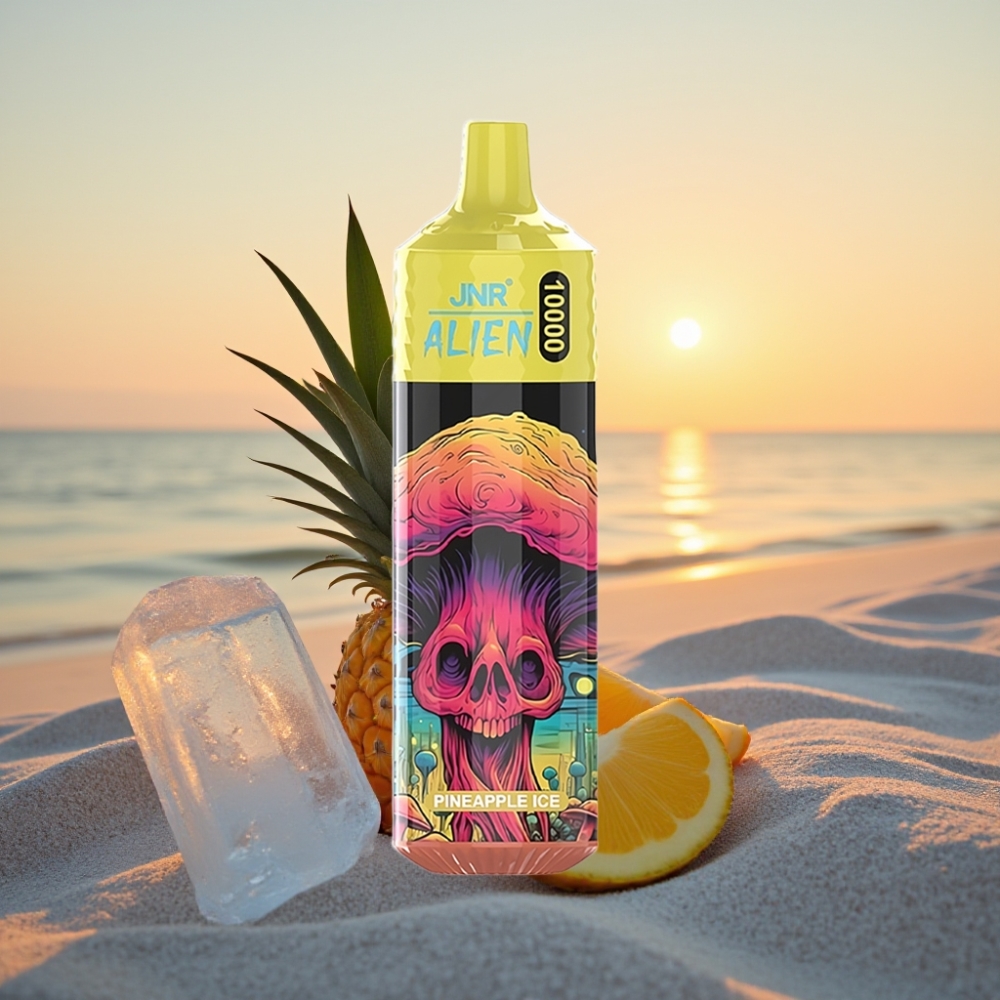 JNR Alien 10000 Puffs Vienreizējās lietošanas vape Ananāsu ledus ar 850mAh bateriju, 20ml e-šķidruma, Type-C