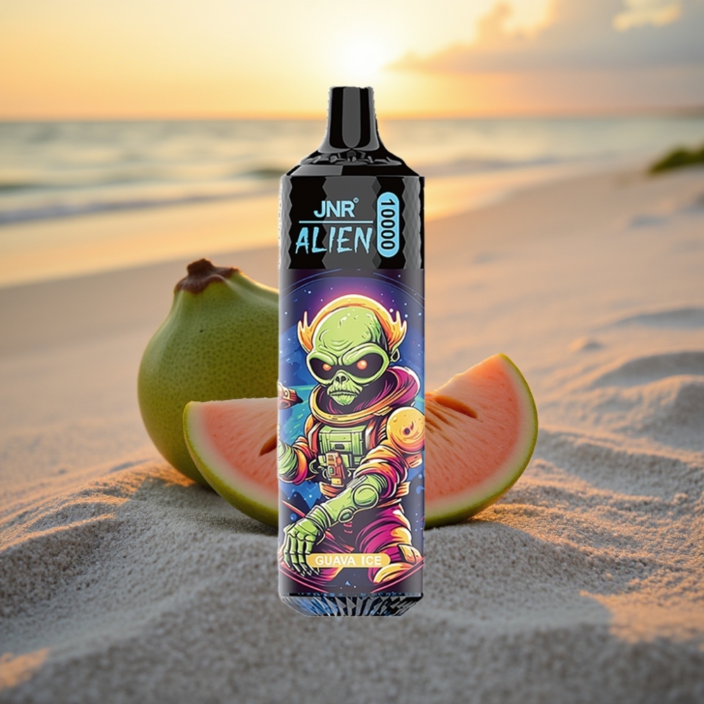 JNR Alien 10000 Puffs Vienreizējās lietošanas vape Guava Ledus ar 850mAh, 20ml e-šķidrums, Type-C