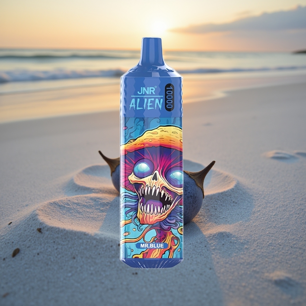 JNR Alien 10000 Puffs Vienreizējās lietošanas vape Kungs zils: 850mAh, 1.2Ω, 20ml, Type-C, LED