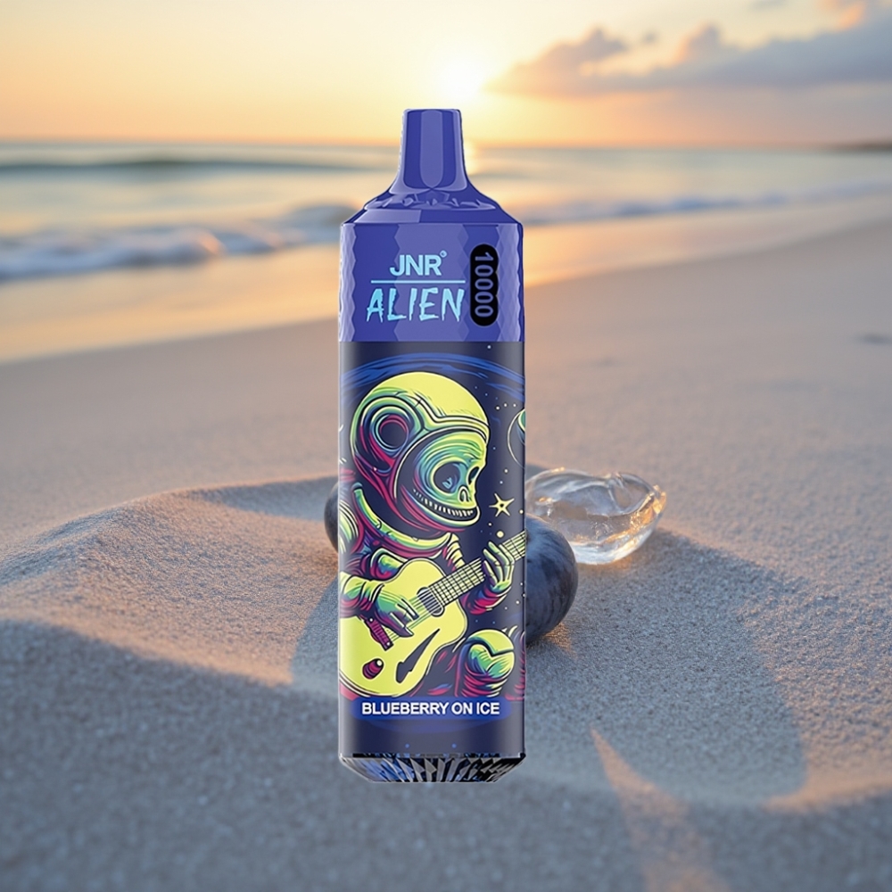 JNR Alien 10000 Puffs Vienreizējās lietošanas vape Mellenes Ledus, 850mAh, 20ml, Type-C, RGB