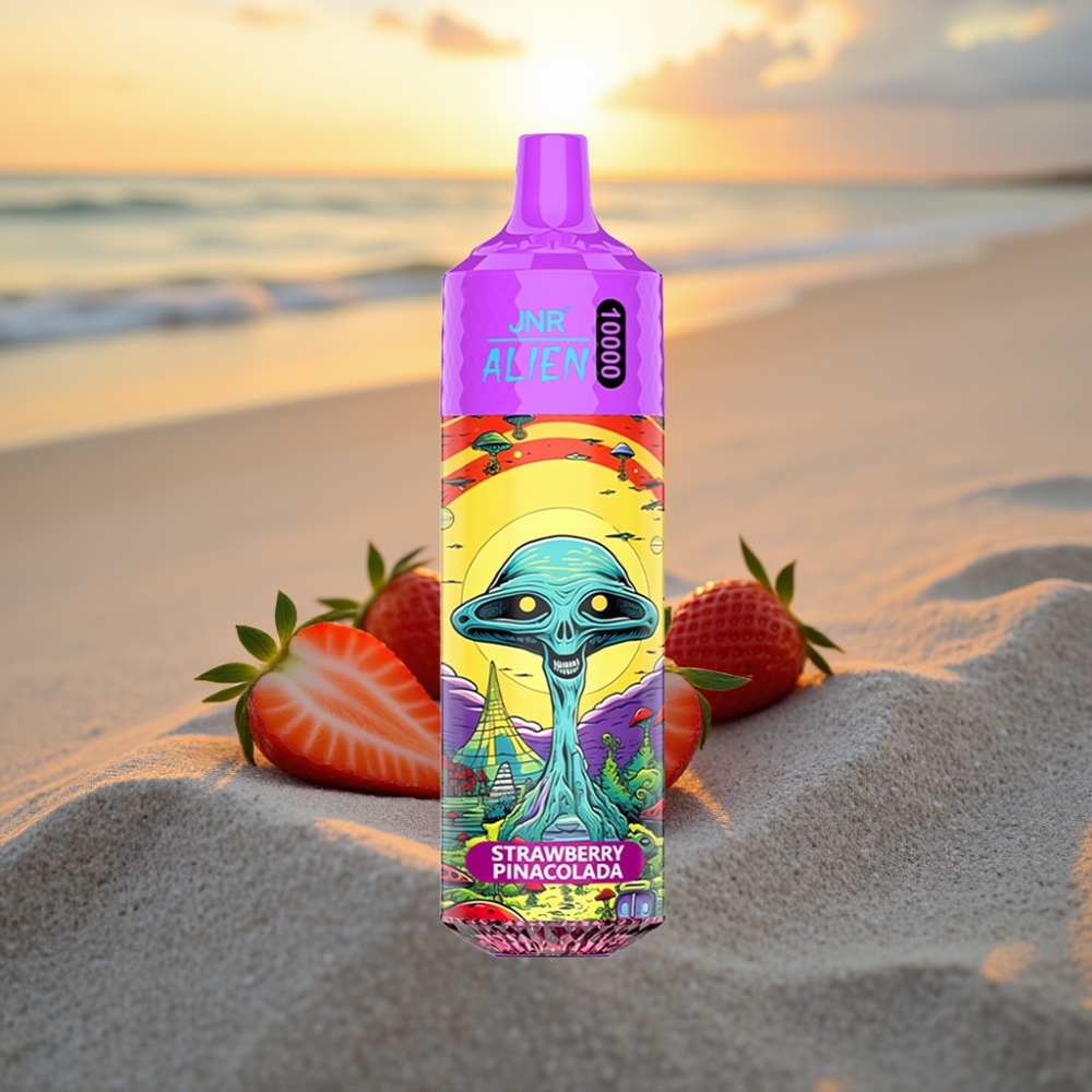 JNR Alien 10000 Puffs Vienreizējās lietošanas vape Zemeņu Pina Kolāda, 850mAh, 20ml, Type-C