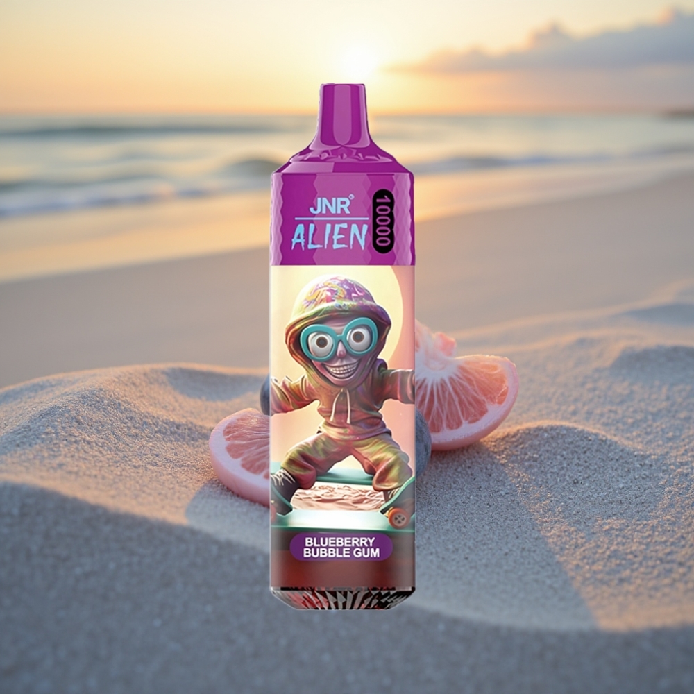 JNR Alien 10000 Puffs Vienreizējās lietošanas vape Zemenes Bubblegum 850mAh 20ml Type-C RGB
