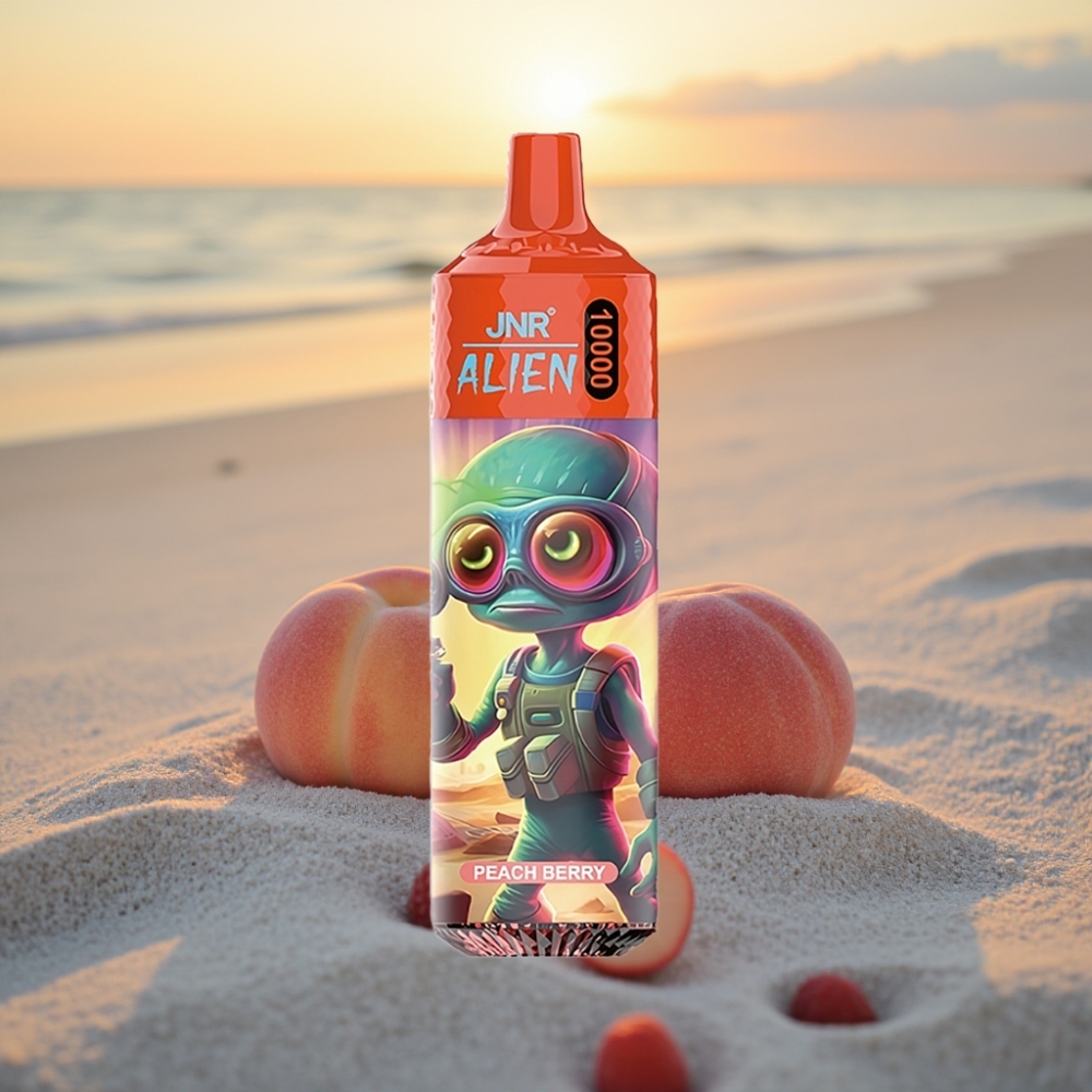 JNR Alien 10000 Puffu Dispozabāls Vāpētājs Persiku Oga 850mAh 20ml Type-C RGB