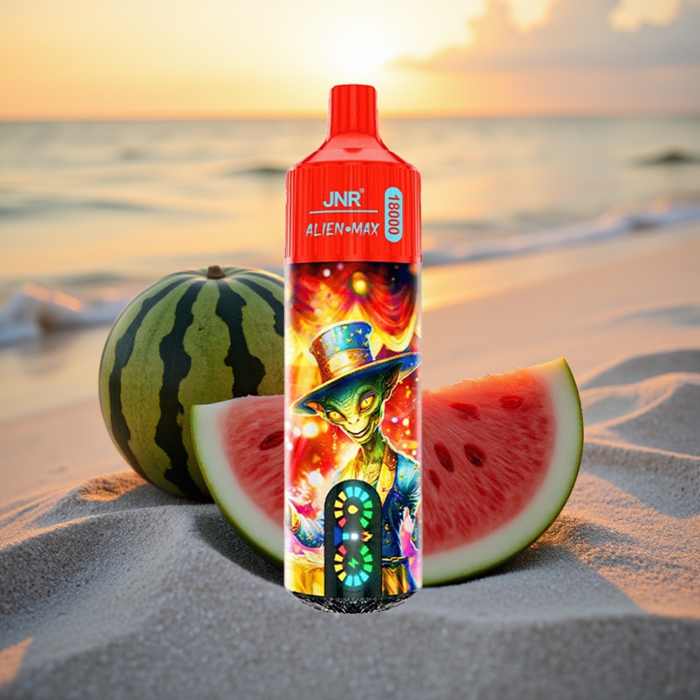 JNR Alien Max 18000 Puffs Vienreizējās lietošanas vape Arbūzu Ledus ar LED, Dual Coil, 28ml, Type-C