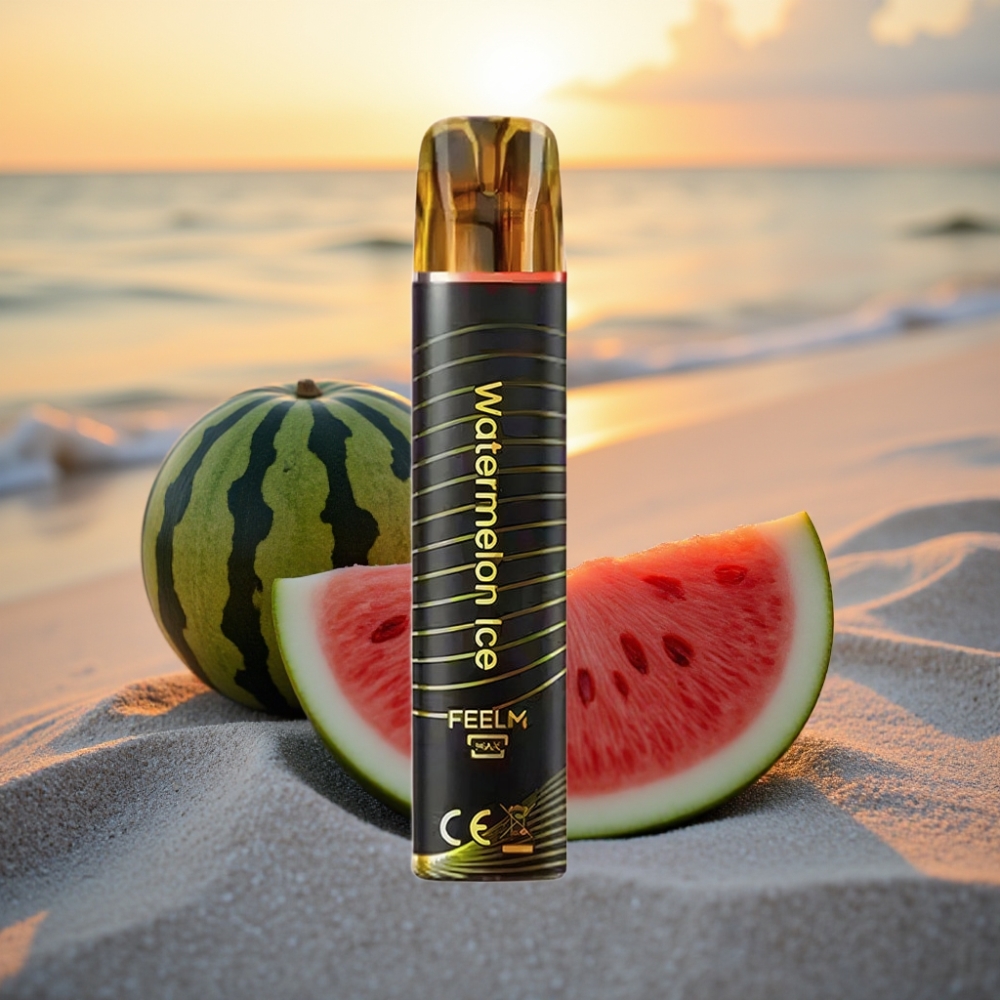 JNR Black&Golden 800 Pūfu Vienreizējās lietošanas vape Arbūzu Ledus (550mAh, 2ml, TPD, 2% Nikotīns)