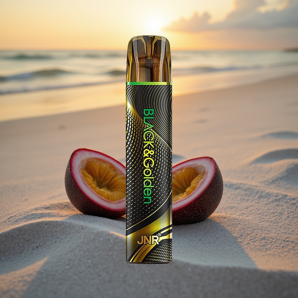 JNR Black&Golden 800 Puffs Vienreizējās lietošanas vape 550mAh 2ml TPD 2% Nikotīns Pasijas Monstrs