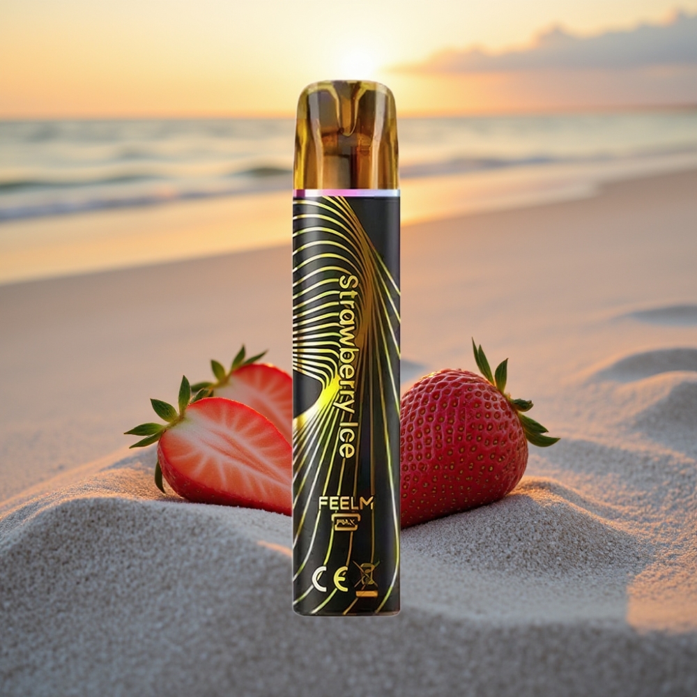 JNR Black&Golden 800 Puffs Vienreizējās lietošanas vape (550mAh, 2ml, TPD) Zemeņu Ledus