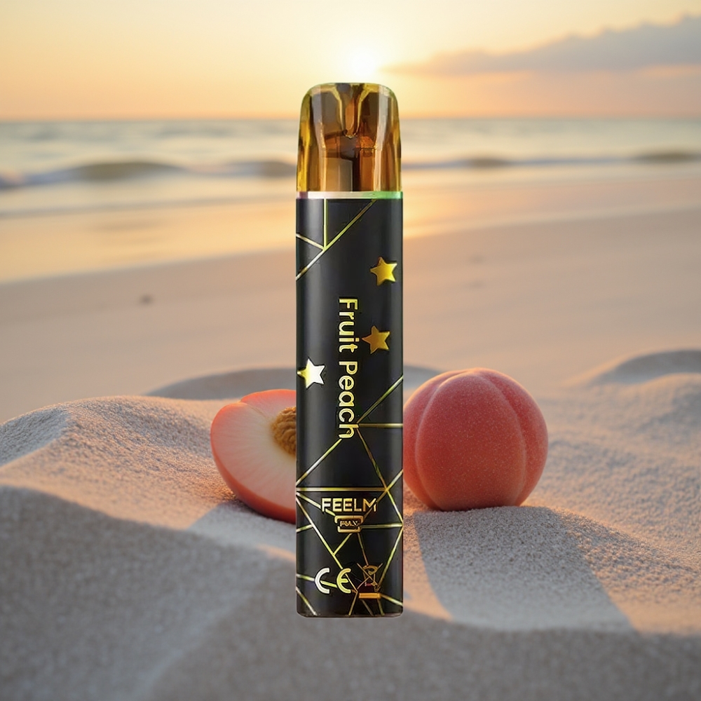 JNR Black&Golden 800 Puffs Vienreizējās lietošanas vape Augļu Persiks 550mAh 2ml TPD 2%