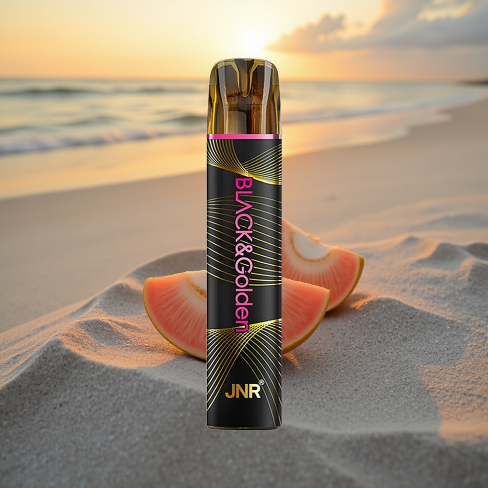 JNR Black&Golden 800 Puffs Vienreizējās lietošanas vape Dāmu slāpētājs, 550mAh, 2ml, 2% nikotīna, TPD