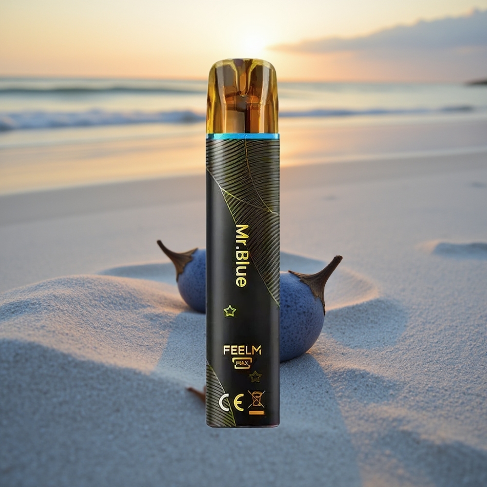 JNR Black&Golden 800 Puffs Vienreizējās lietošanas vape Mr Blue (550mAh, 2ml, 2% Nikotīns, TPD)