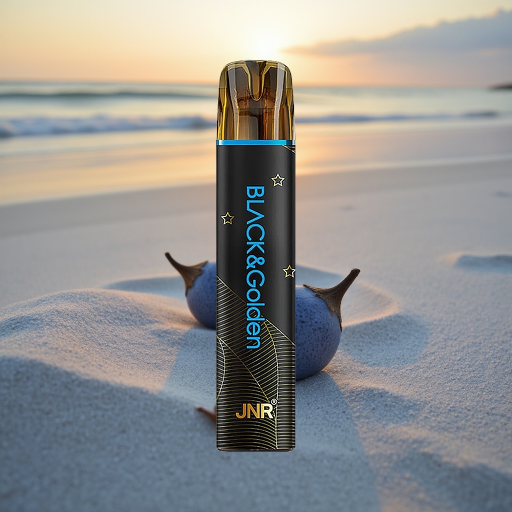JNR Black&Golden 800 Puffs Vienreizējās lietošanas vape Mr Blue (550mAh, 2ml, 2% Nikotīns, TPD)