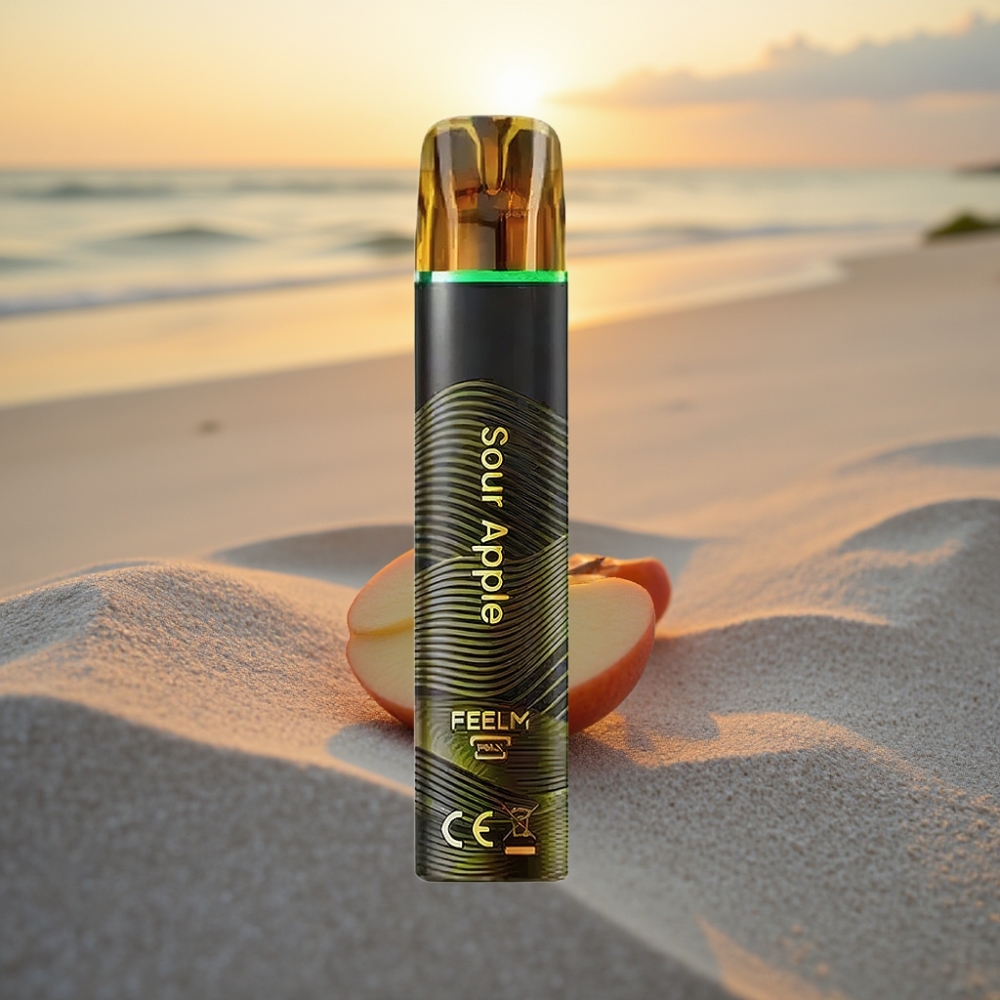 JNR Black&Golden 800 Puffs Vienreizējās lietošanas vape Skābo Ābeļu, 550mAh, 2ml, TPD, 2% Nikotīna