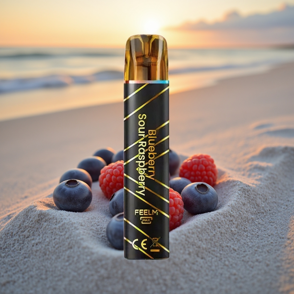 JNR Black&Golden 800 Puffu Vienreizējās lietošanas vape Zilā Oša Skābā Aveņu 550mAh 2ml 2% Nikotīns TPD