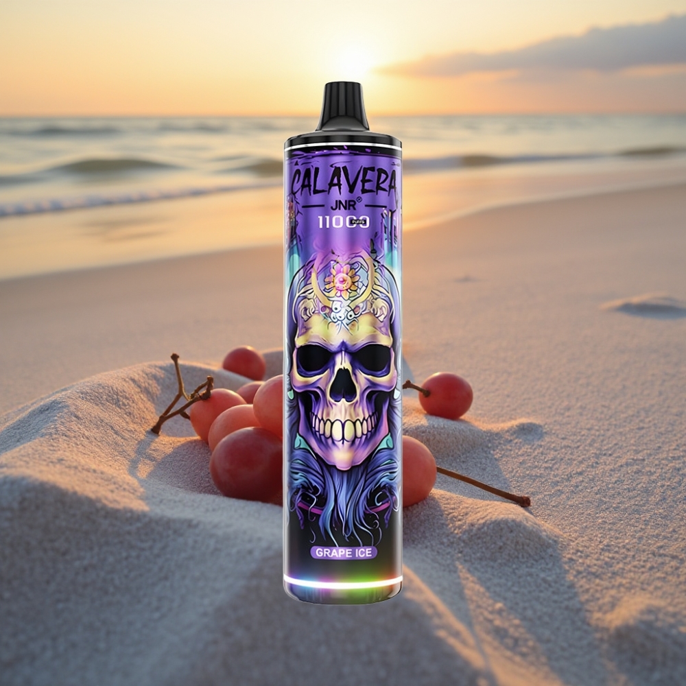 JNR Calavera 11000 Puffs Vienreizējās lietošanas vape Vīnogu Ledus, Type-C, 850mAh, 21ml, 1.0ohm