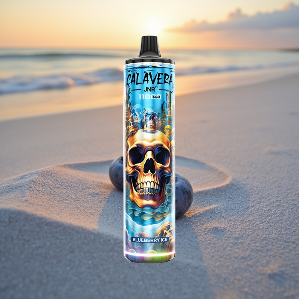 JNR Calavera 11000 Puffs Vienreizējās lietošanas vape (Zemenu Ledus) ar Type-C, 850mAh, 21ml, 1.0ohm