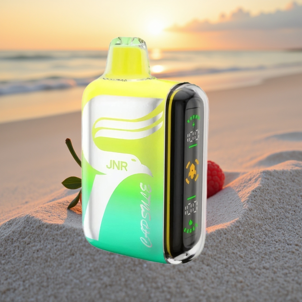JNR Capsule 15000 Puffs Vienreizējās lietošanas vape Zemenes Aveņu Ķiršu 850mAh 20ml Dual Mesh Coil Smart LED