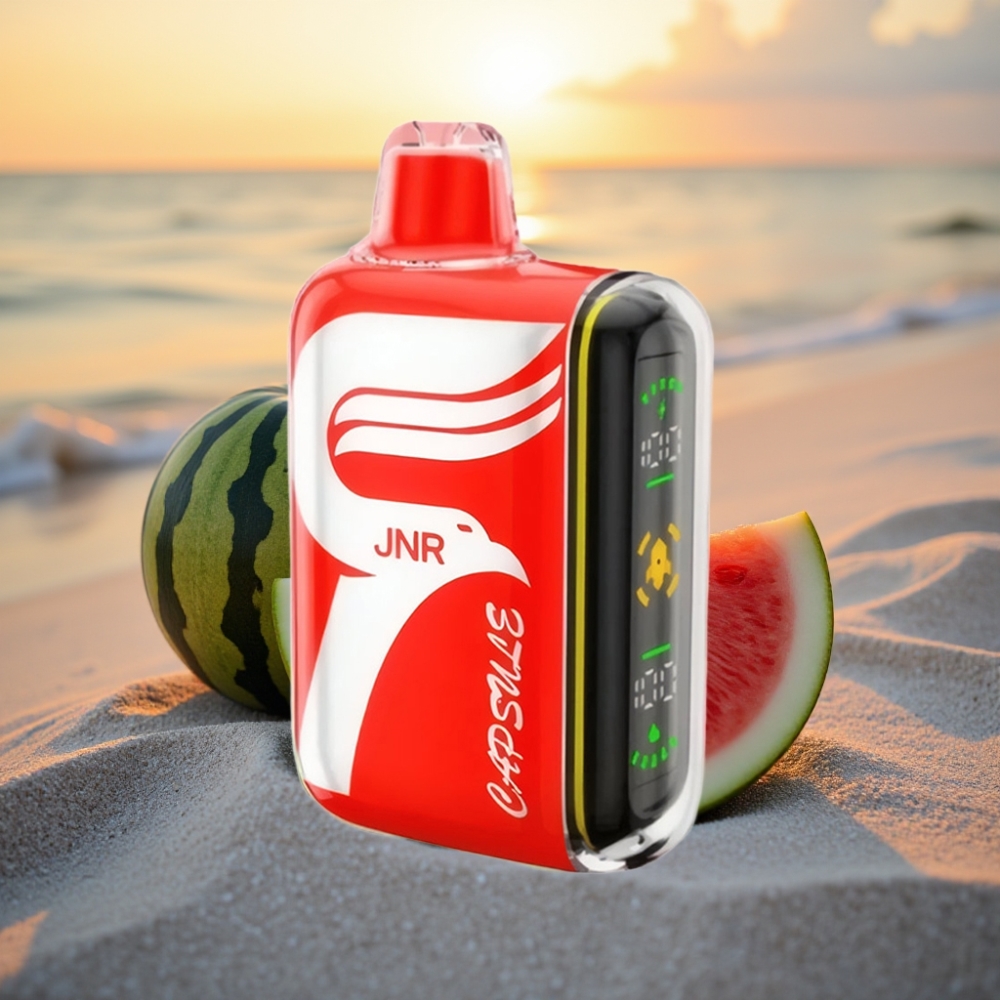 JNR Capsule 15000 Pufu Vienreizējās lietošanas vape Arbūzu Ledus, 20ml, 850mAh, 2%/5% Nikotīns, Type-C