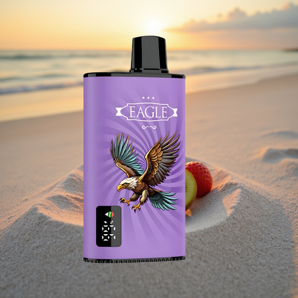 JNR EAGLE Smart 23000 Puffs Digitālais Vienreizējās lietošanas vape ar Zemeņu-Kivi, 1.0ohm, 750mAh, Type-C